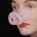 A women wearing a Pig nose.