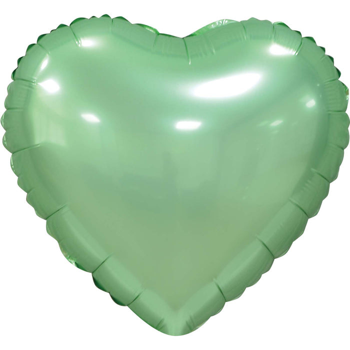 18" Jade Green Heart Mylar | 1ct