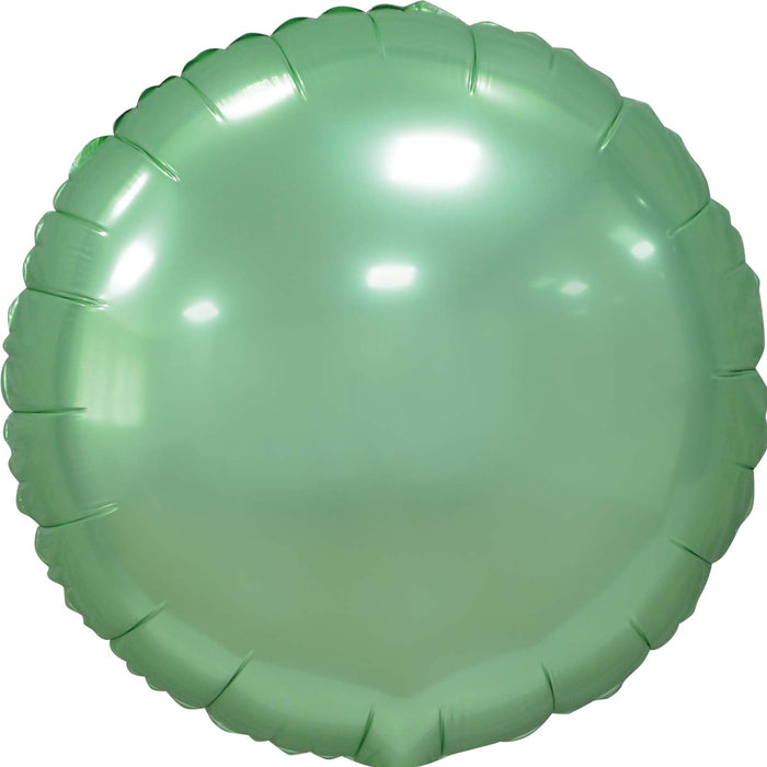 18" Jade Green Round Mylar | 1ct