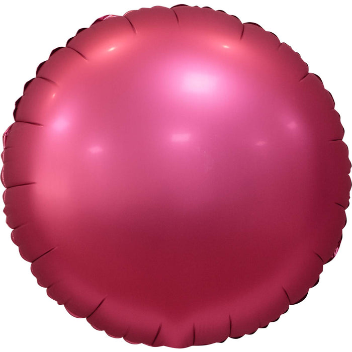 18" Matte Pomegranate Round Mylar | 1ct