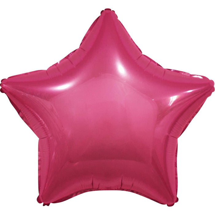 18" Matte Pomegranate Star Mylar | 1ct