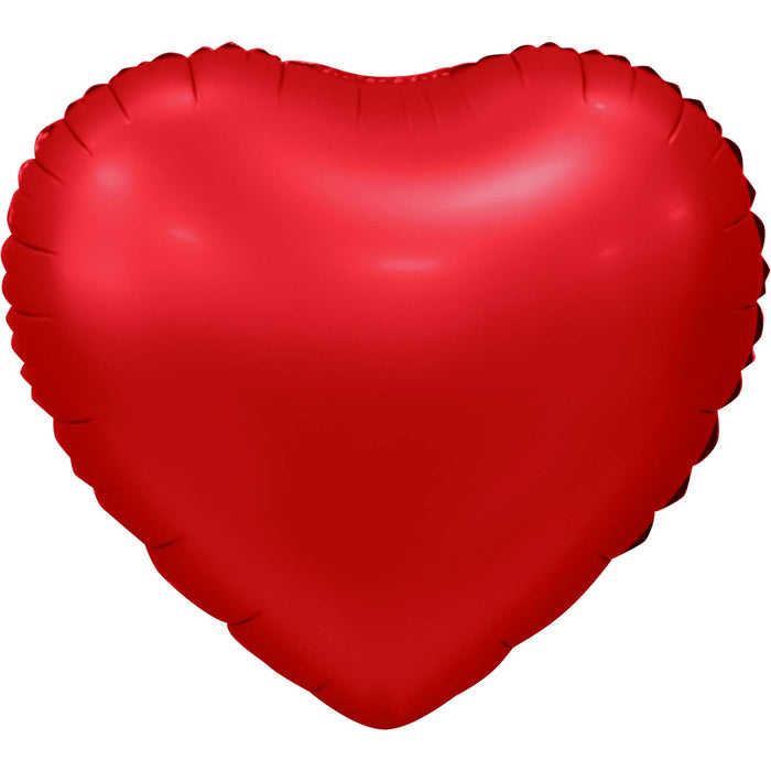 18" Matte Red Heart | 1ct