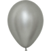 Metallic Silver 11-inch latex balloon with classic silver color and shiny metallic finish