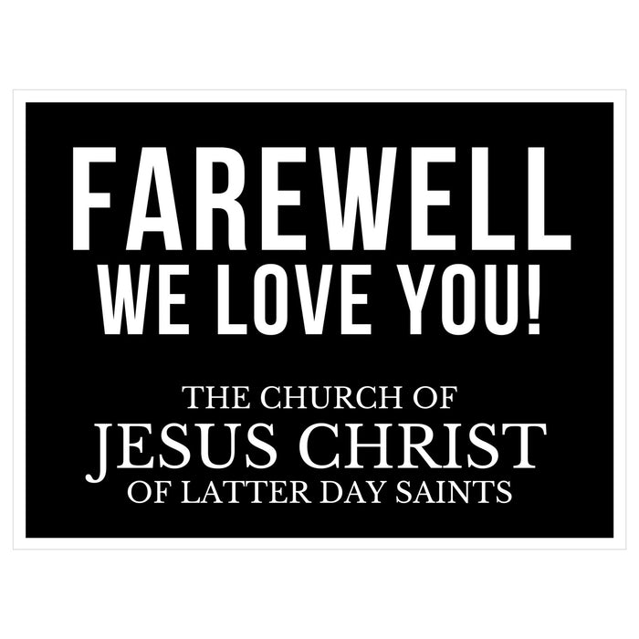 Missionary Farewell Yard SignSign 24"x18" | 1 ct