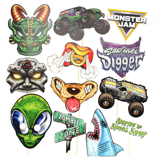 Monster Jam Photo Props | 12ct