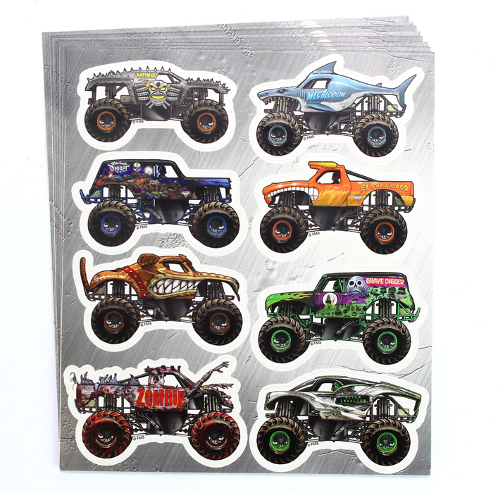 Monster Jam Sticker Sheets | 8ct