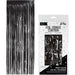 Black Foil Fringe Curtain shown against a plain white background — a party decorations party item.