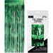 Green Foil Fringe Curtain shown against a plain white background — a party decorations party item.