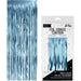 Light Blue Foil Fringe Curtain shown against a plain white background — a party decorations party item.