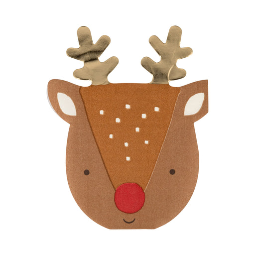 Rudolph Shaped Dinner Napkin | 18ct