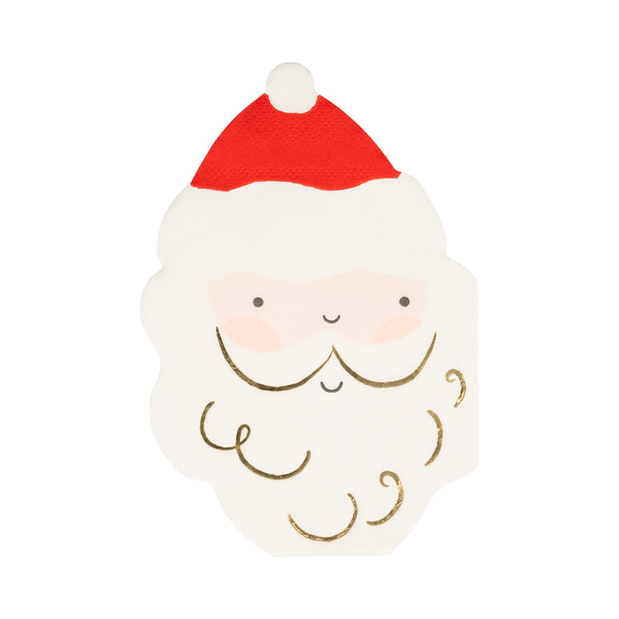 Santa Shaped Dinner Napkin | 18ct