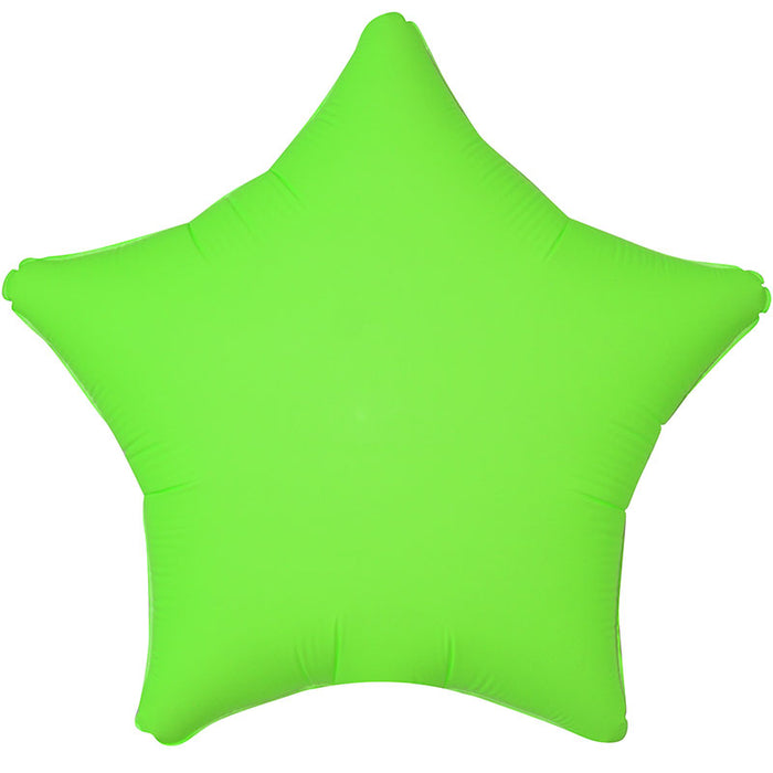 18" Neon Green Star Mylar | 1ct