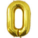 A 34-inch Gold Jumbo Metallic Balloon in the letter O.