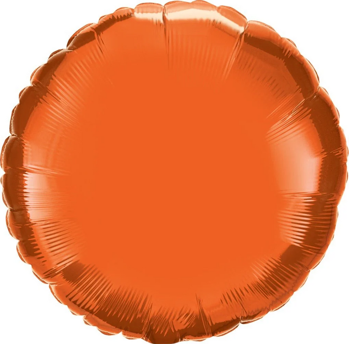 18" Orange Round Mylar | 1ct