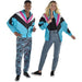 2 adults wearing a Adult 90s Windbreaker Jacket.