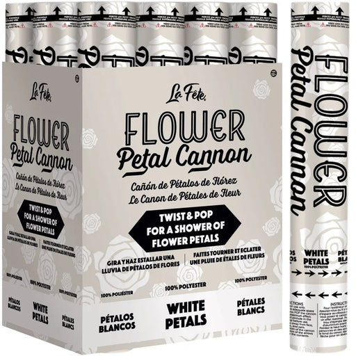 12" Flower Petal Cannon White | 1ct