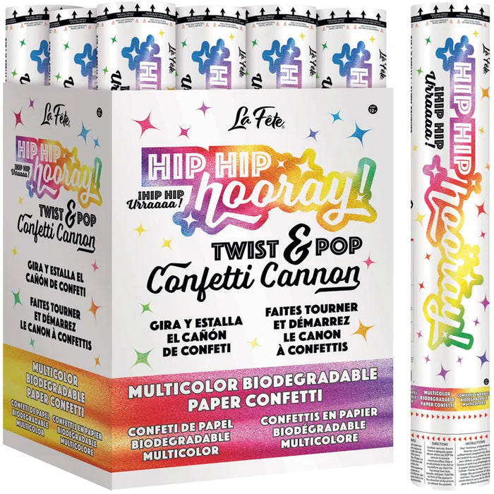 20" Value Multicolor Confetti Cannon shown against a plain white background — a confetti cannons party item.