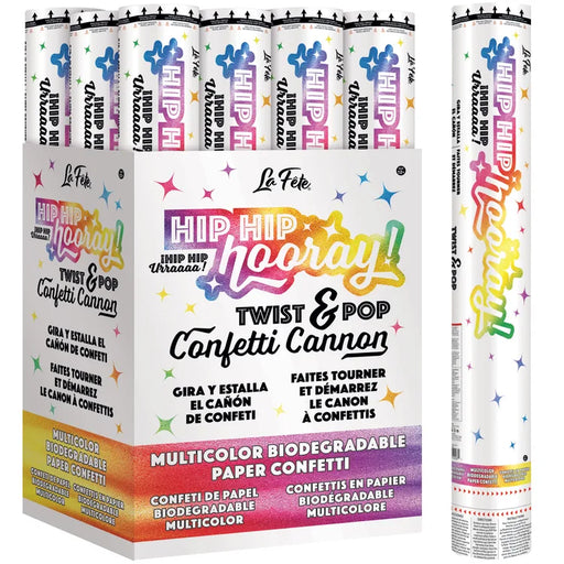 24" Value Multicolor Confetti Cannon | 1ct