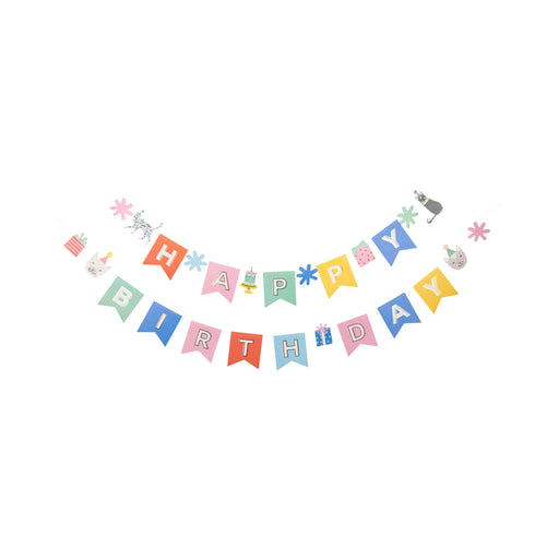 Happy Birthday Banner - Cat | 2ct