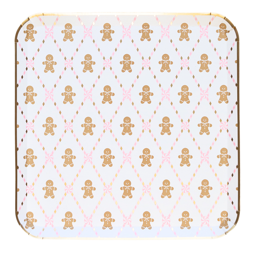 Pink Gingerbread Large Plate