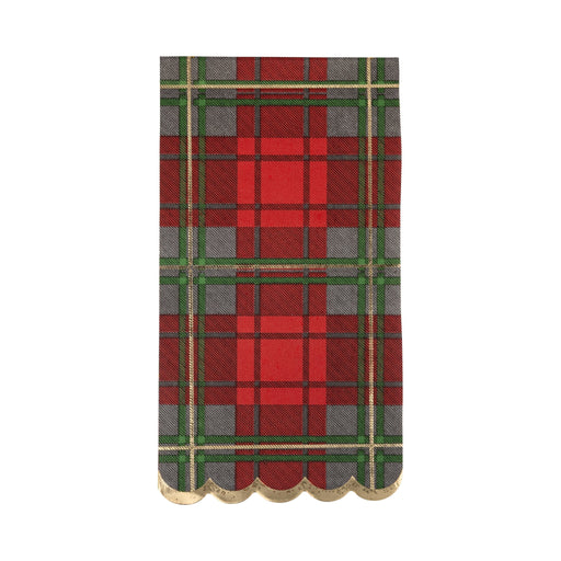 Red Christmas Plaid Dinner Napkin | 18ct