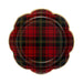 Red Christmas Plaid Round Scalloped Plate | 8ct