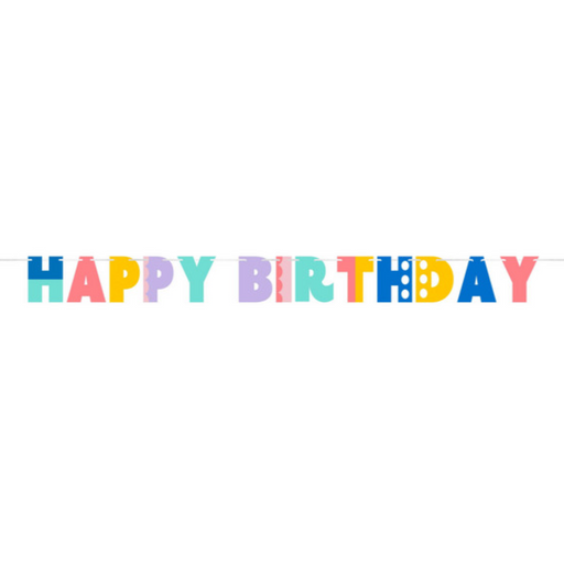 Party Patterns Birthday Banner | 1ct