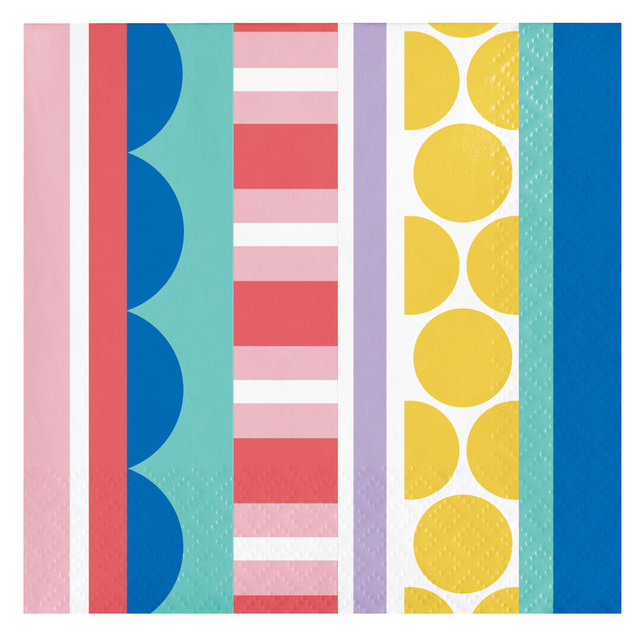 Party Patterns Beverage Napkins | 16ct