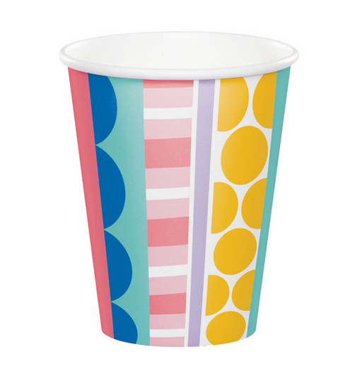 Party Patterns Paper Cups 9oz | 8ct