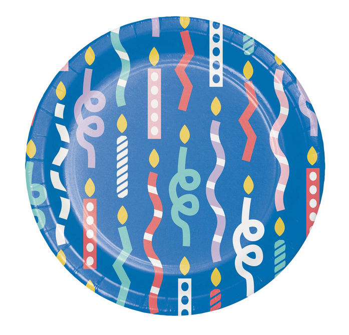 Party Patterns Plates 7in | 8ct