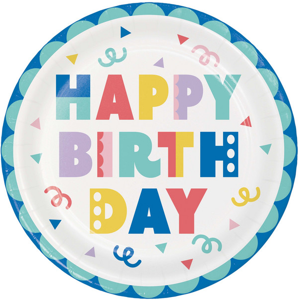 Party Patterns Paper Plates 9in | 8ct