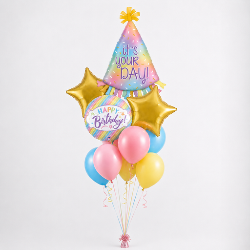 Pastel Party Hat Bouquet | 13pc