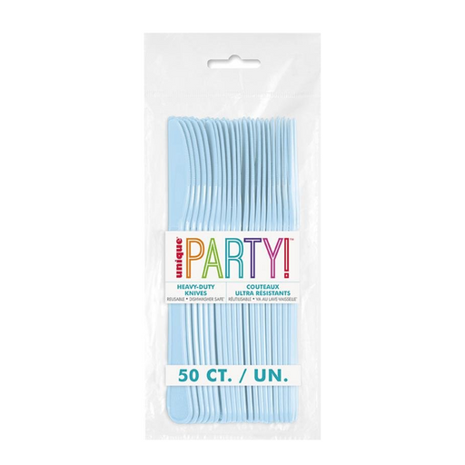 Powder Blue Premium Plastic Knives | 50ct