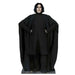 Life-size cardboard standup cutout of a figure with long black hair wearing a black high-collared robe with flowing sleeves, standing against a white background.