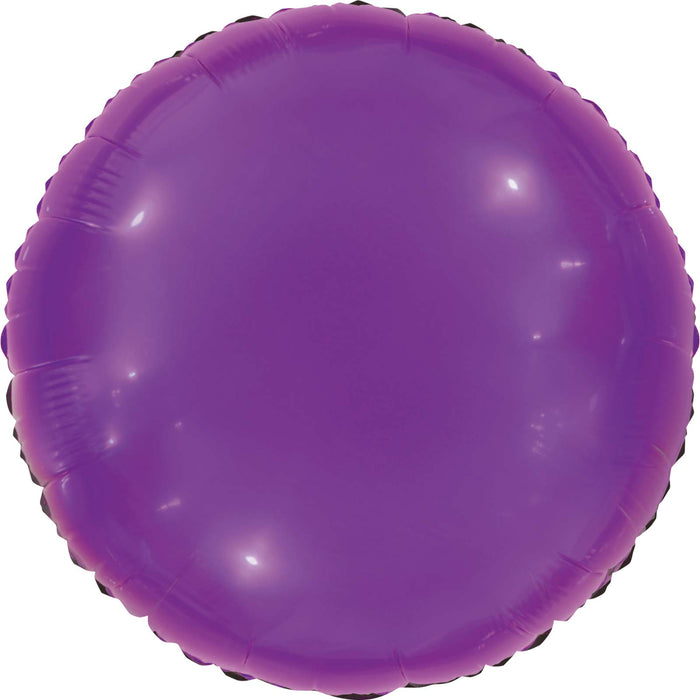 18" Purple Round Mylar | 1ct