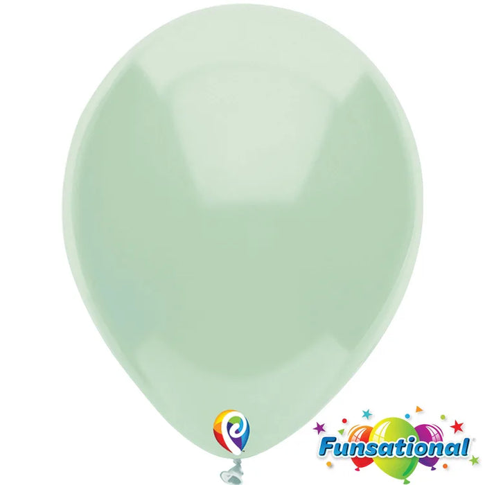 7" Mint Green Funsational shown against a plain white background — a latex balloons party item.