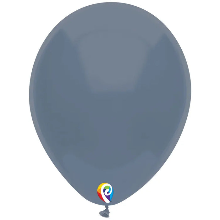 12" Round Slate Blue shown against a plain white background — a latex balloons party item.