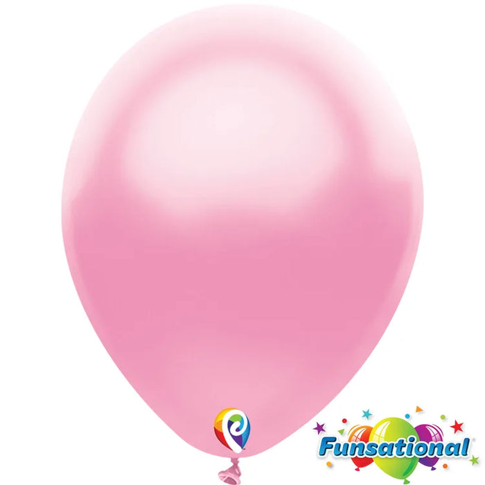 12" Pearl Pink Funsational shown against a plain white background — a latex balloons party item.
