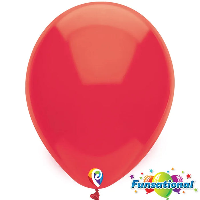 12" Red Funsational shown against a plain white background — a latex balloons party item.