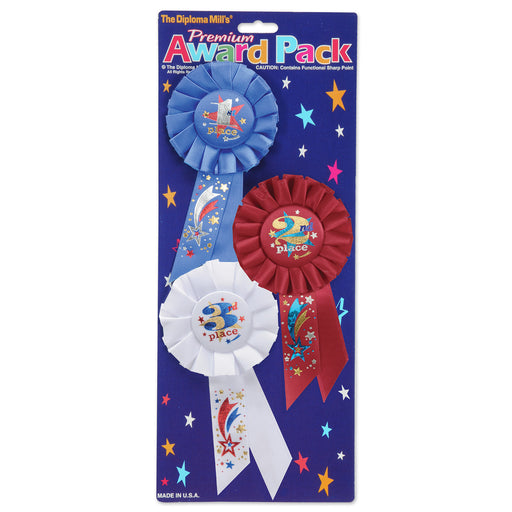 1st, 2nd, 3rd, Place Award Pack Rosettes | 3ct