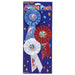 A set of award rosette ribbons featuring a 1st, 2nd, 3rd, place award pack design. Comes in a pack of 3.