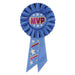 An award rosette ribbon featuring a mvp design. Sold as a single piece.