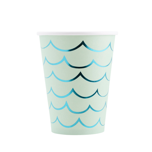 Fish Scale Paper Party Cups - 12 oz | 8ct