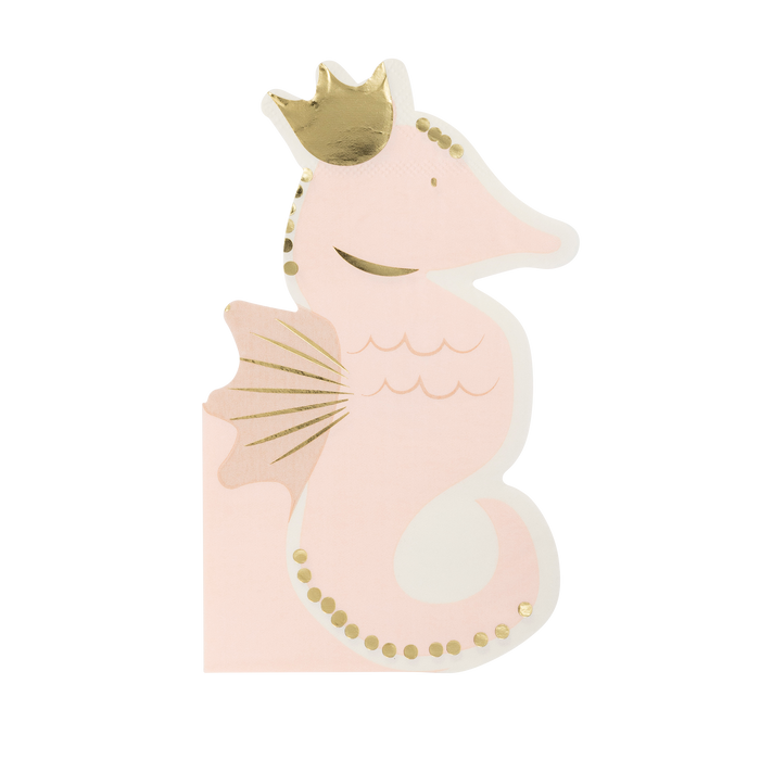 Seahorse Shaped Dinner Napkin | 18ct