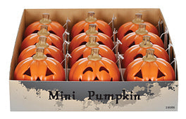 Product photo of the 3.5" Mini Pumpkin Assorted on a plain white background. A Halloween decoration.