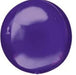 Shiny purple round foil balloon with a glossy spherical shape and reflective surface.
