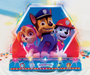 LED Light-Up Paw Patrol Decoration featuring Chase, Marshall, and Skye in a colorful display for cakes, tabletops, and party décor.