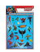 Justice League sticker sheet pack with assorted DC superhero character stickers, logo graphics, and blue themed packaging.