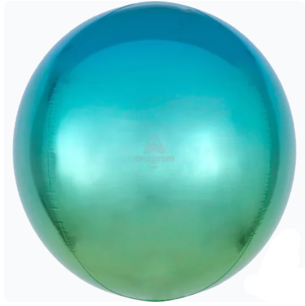 Gradient teal balloon with Anagram logo on a white background