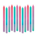 Digital Dream Birthday Candles featuring tall pink, teal, coral, and purple ombré-style birthday candles.